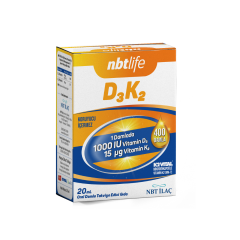 D3 K2 1000 IU Damla 20 ml
