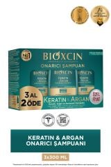 Keratin Argan Onarıcı Bakım Şampuanı 300 ml 3 Al 2 Öde - Yıpranmış Ve Hassas Saçlar