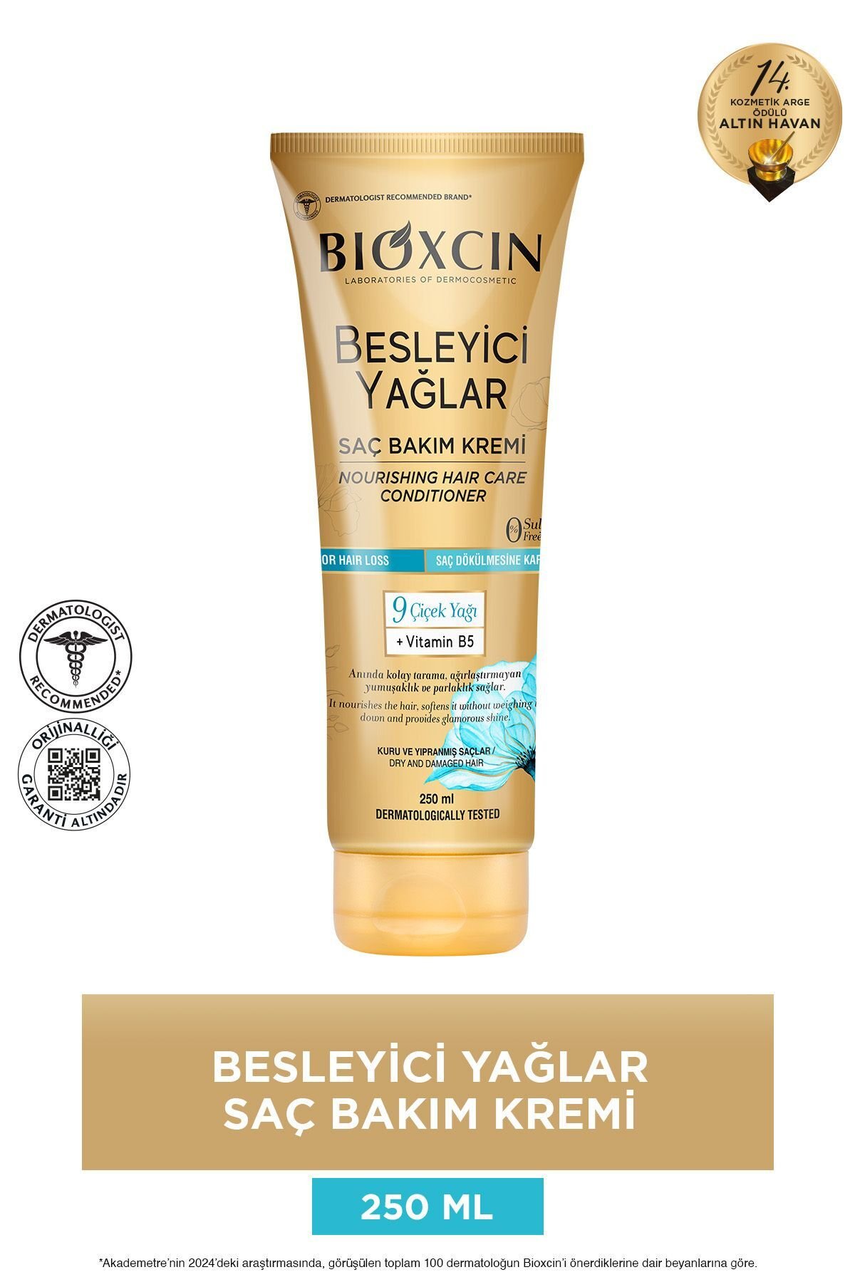 Besleyici Yağlar Bakım Saç Kremi 250 ML - Sülfatsız, Kuru ve Yıpranmış Saçlar Saç Dökülme Karşıtı