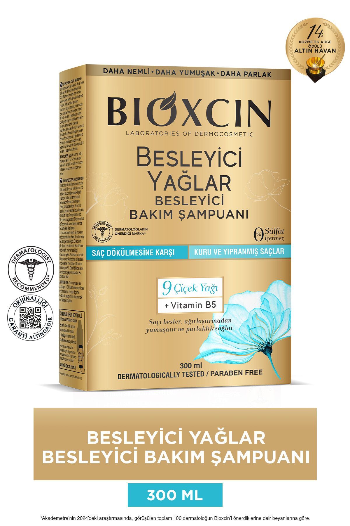 Besleyici Yağlar Bakım Şampuanı 300 ML - Sülfatsız, Kuru ve Yıpranmış Saçlar Saç Dökülme Karşıtı