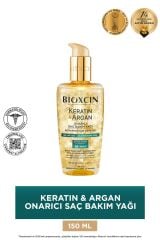 Keratin Argan Onarıcı Saç Bakım Yağı 150 ml - Yıpranmış Ve Hassas Saçlar