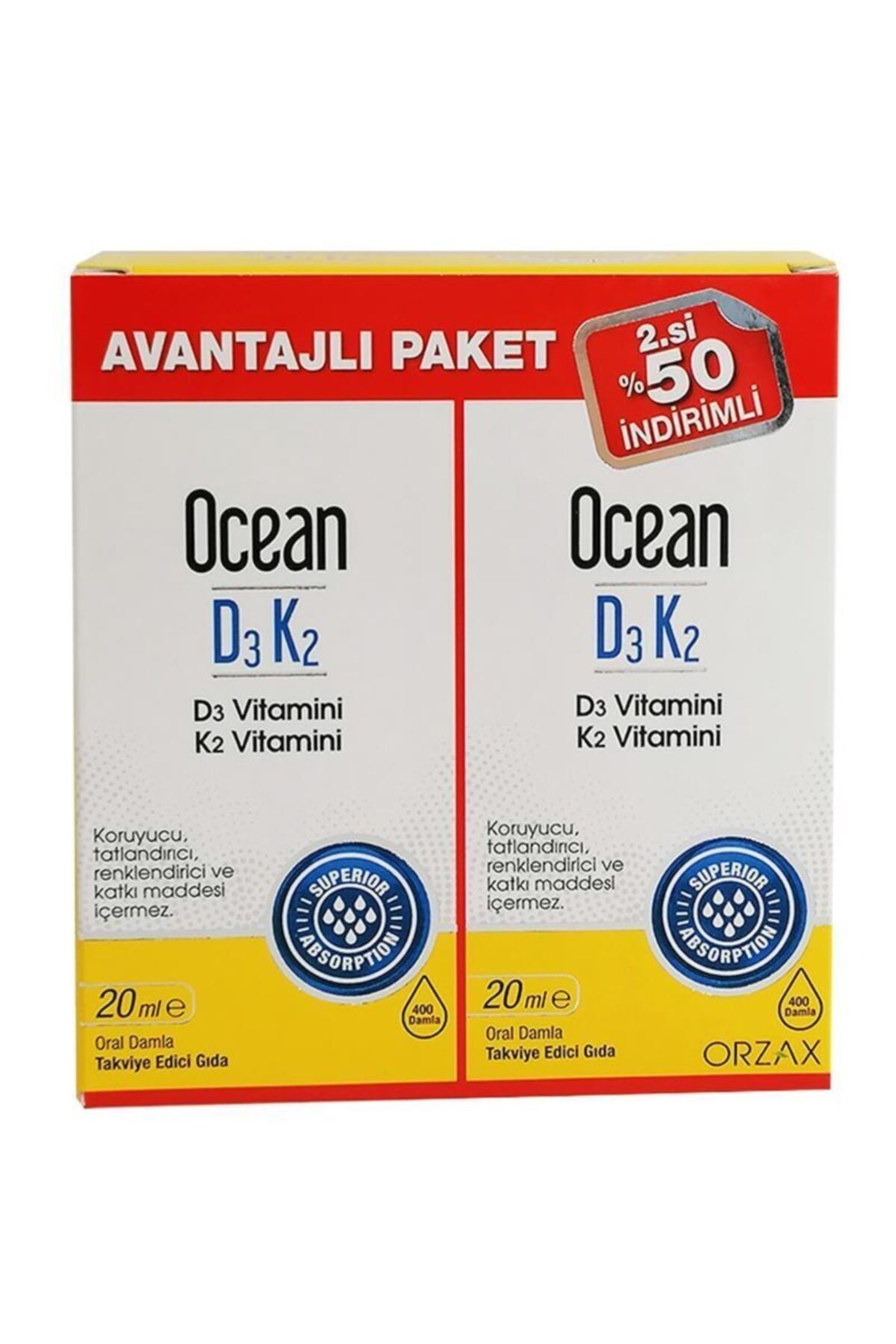 D3K2 20 ml Damla Avantajlı Paket