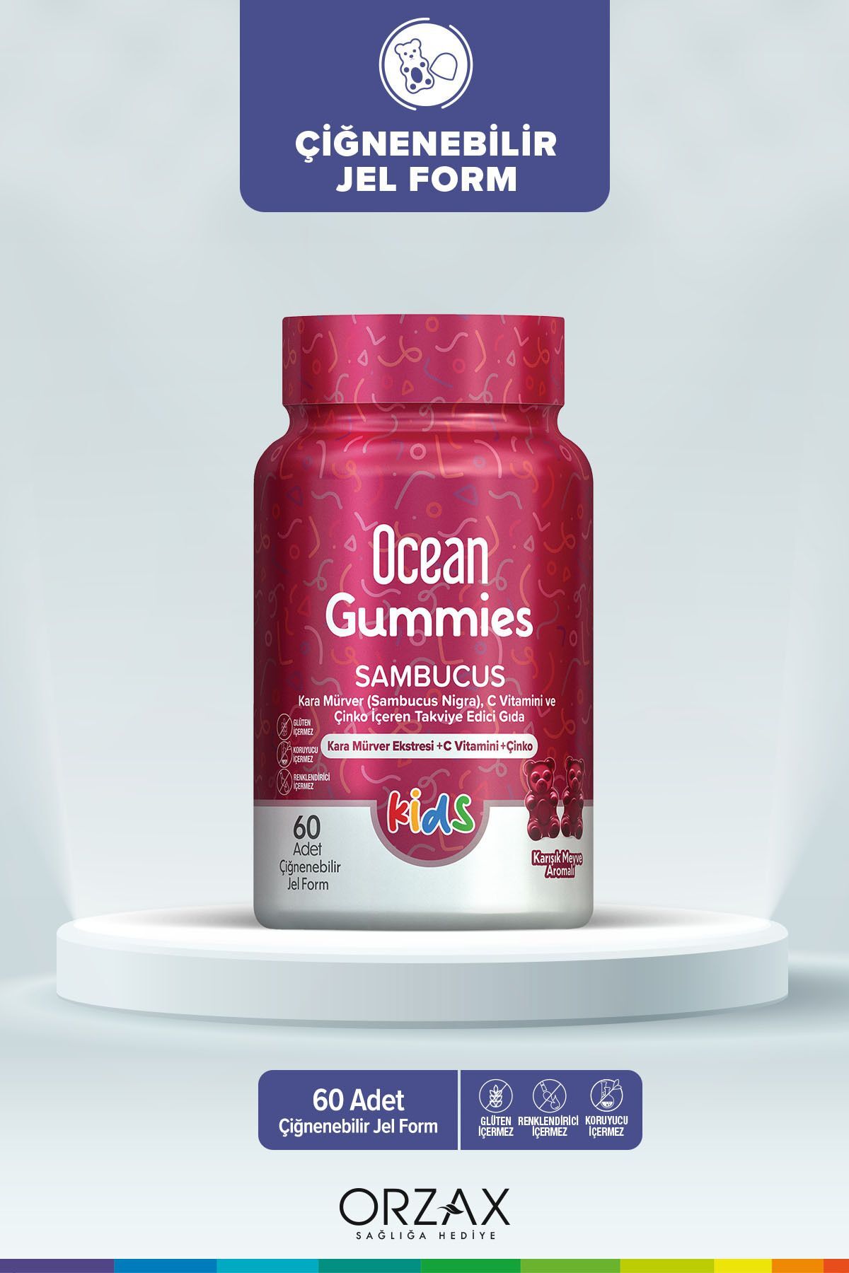 Gummies Sambucus Çiğnenebilir Jel Form 60 Adet